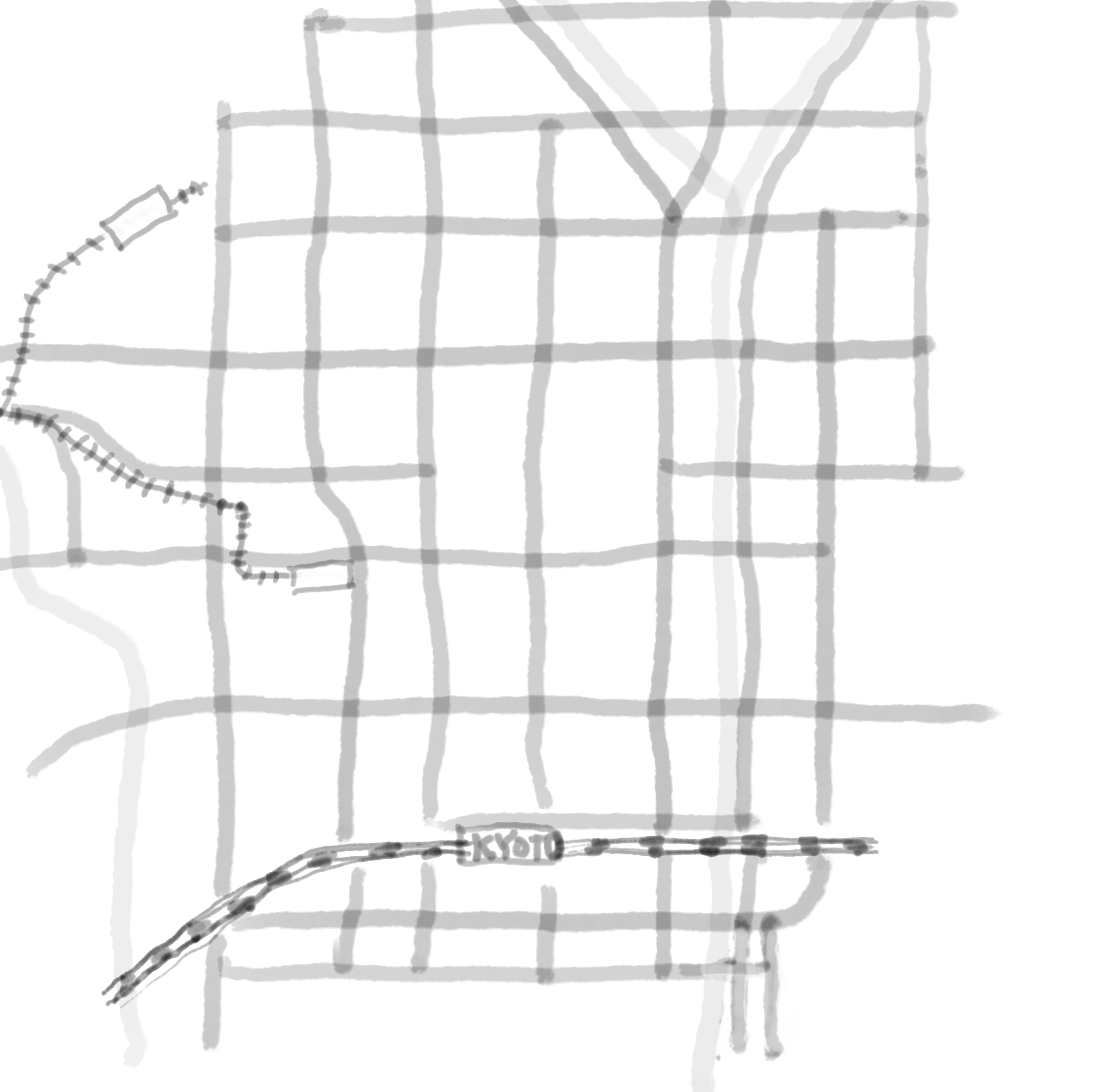 Illustrated Kyoto Map
