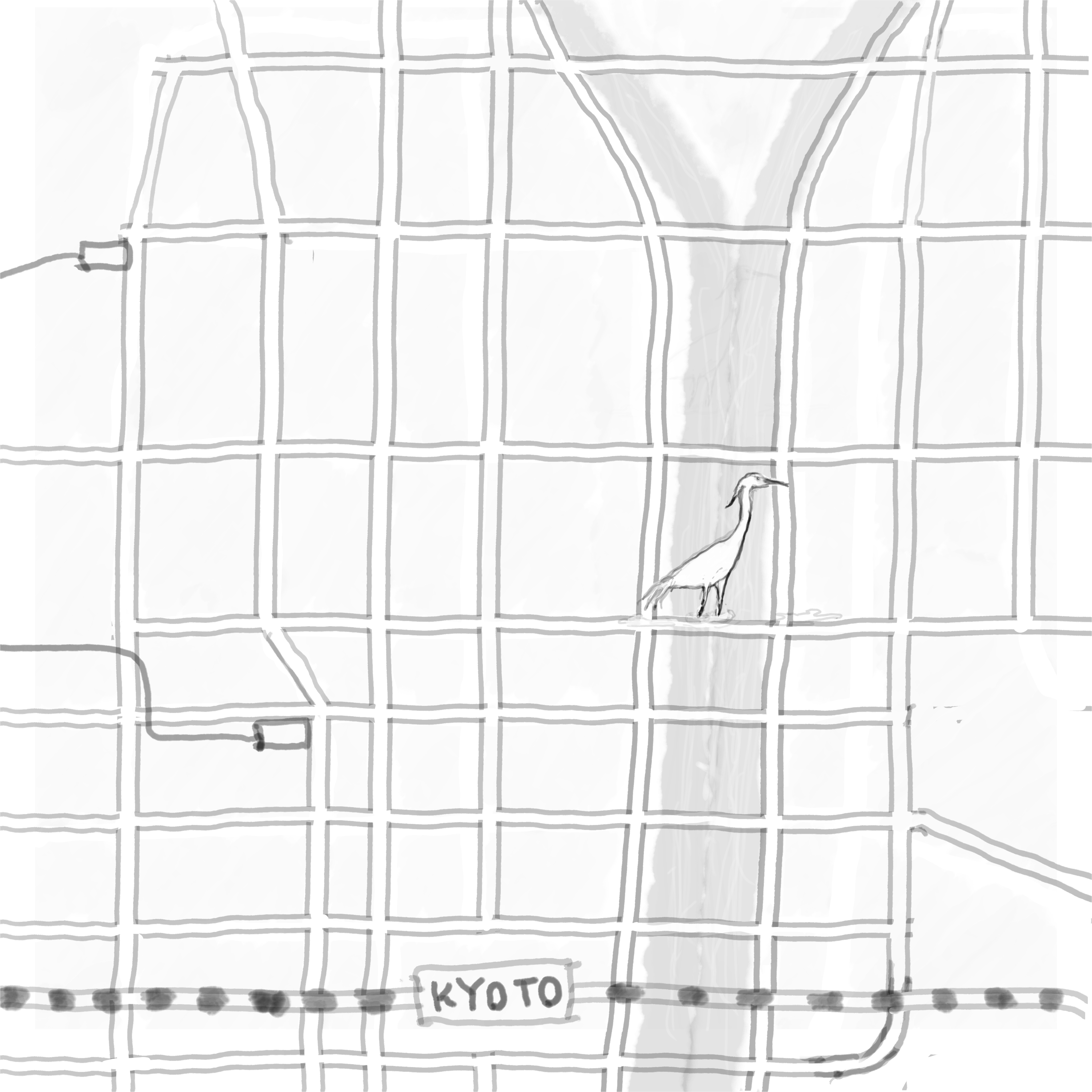 Illustrated Kyoto Map